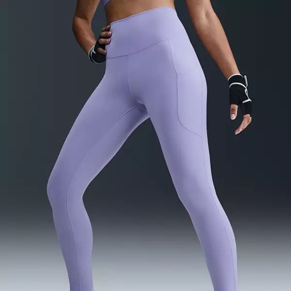 NIKE One — High Waisted 7/8 Leggings w/ Pockets SMALL Lilac Purple - NWT - Picture 12 of 14